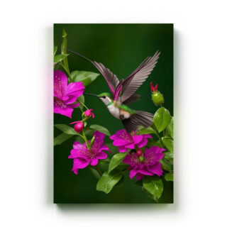 Hummingbird_Hovering_Near_A_Fuchsia_Blossom Digital Art